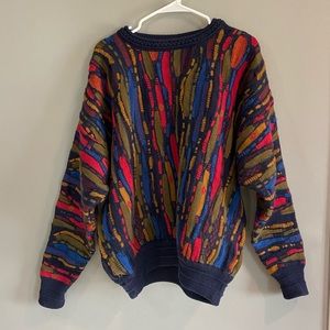 VTG Limnos Australia Multicolored 90's Men's Sweater Size Medium Rap Style Rare